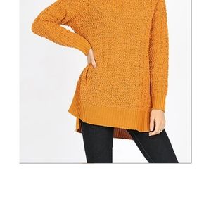 ZENANA OUTFITTERS COZY POPCORN SWEATER *Mustard Plus Size 2X